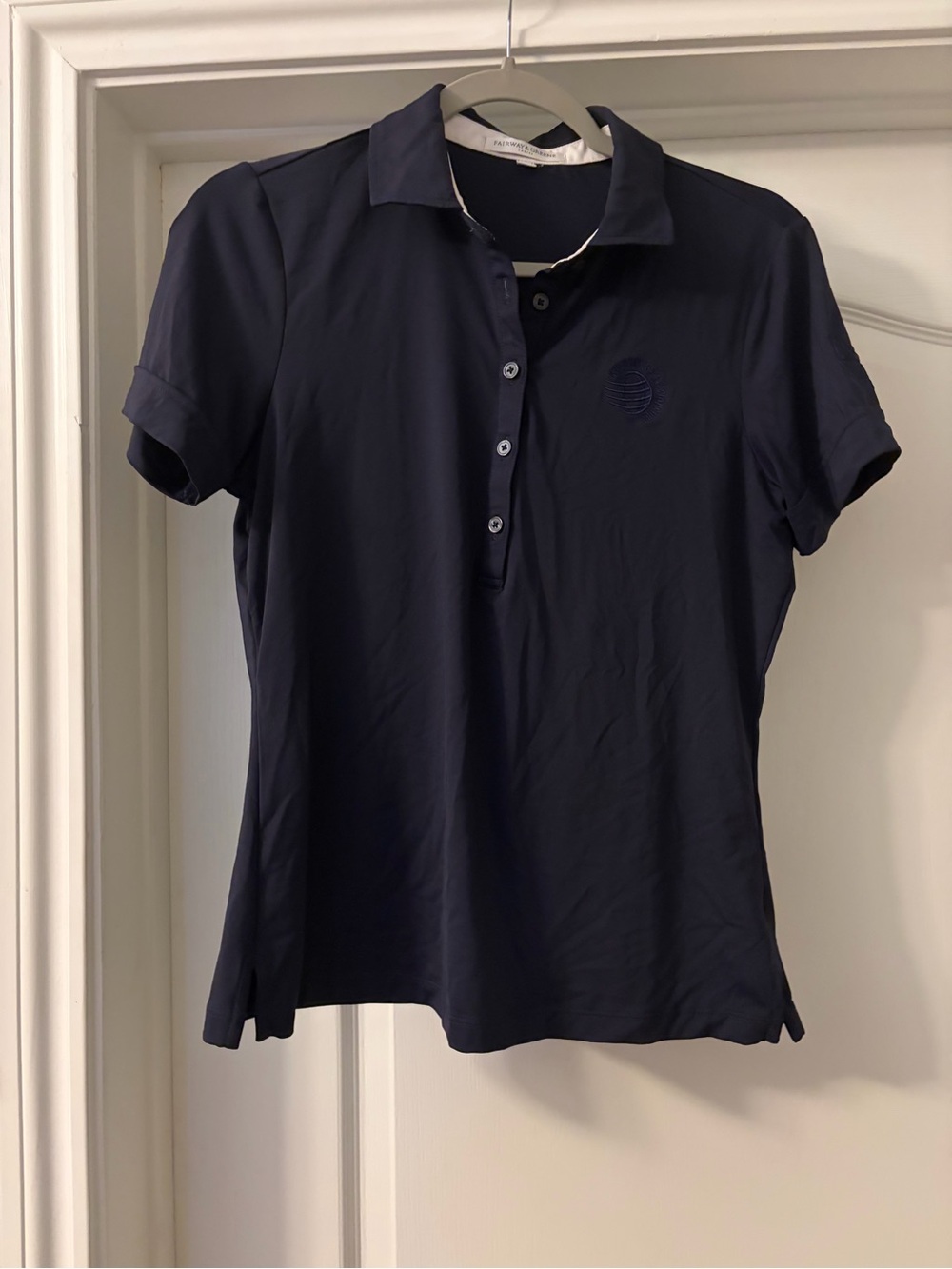Fairway & Greene WGC Dell Match Play Navy Short-Sleeve Golf Polo ⛳️🏌️‍♀️